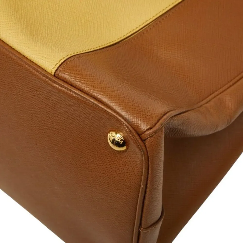 Prada Galleria Large Triangle Logo Handbag